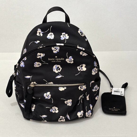 NWOT Kate Spade Chelsea Daisy Floral Printed Medium Backpack Bag Nylon Card Case - Picture 2 of 7